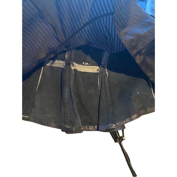 AVANT GARDE 80S BLACK LEATHER POWER SHOULDER PEPLUM JACKET LARGE - Picture 6 of 12